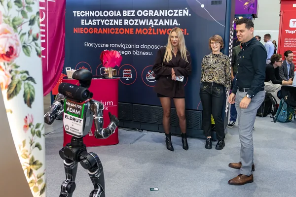 A robot demonstration at the stand